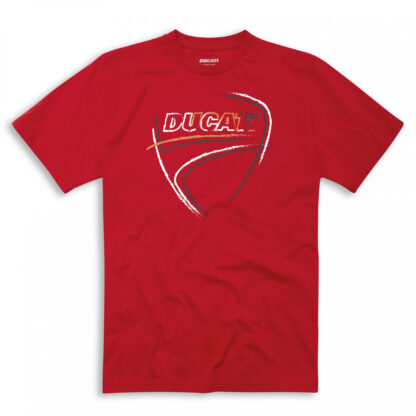 987700933 tshirt heart beat rosso fronte
