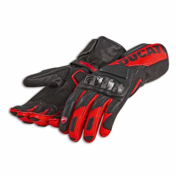 Guanti in pelle-Performance C3 Nero - Rosso