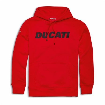 Felpa Ducati Essential con cappuccio Rossa